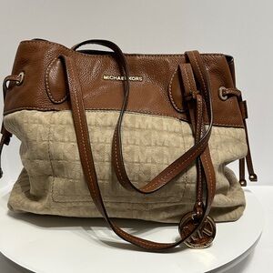 Michael Kors Two-Tone Brown Shoulder Bag